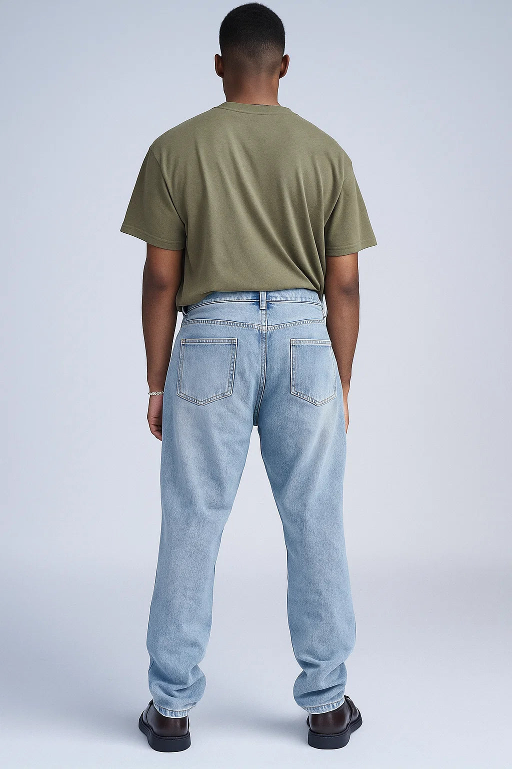 ANSLUW DESIGN Straight Fit Jeans in Vintage Light Wash