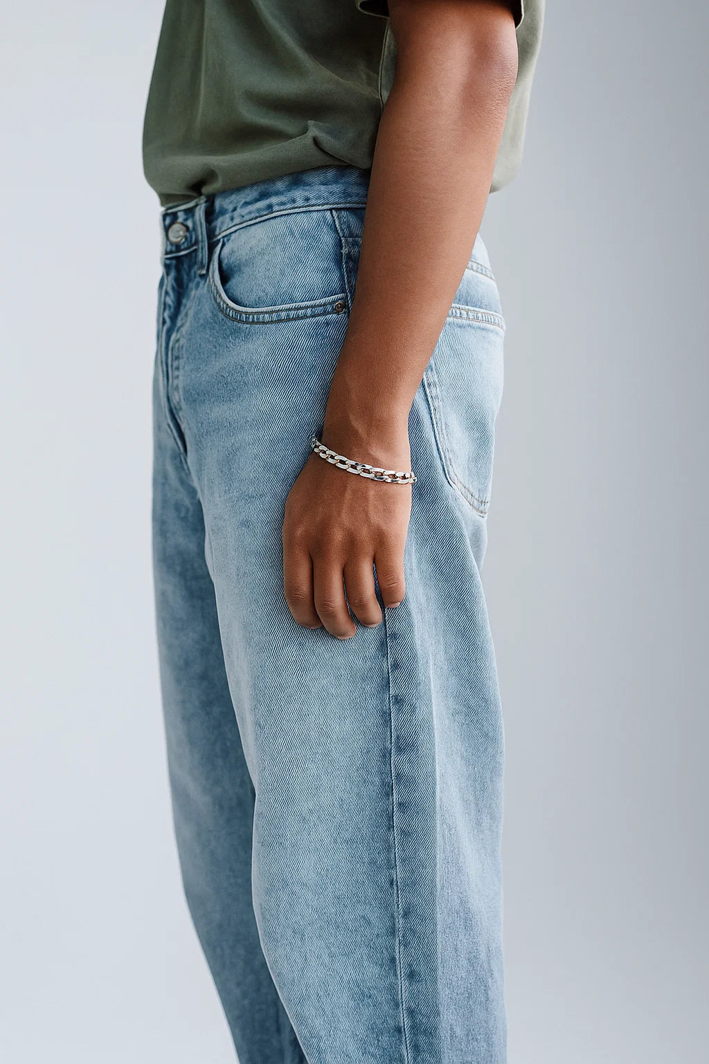ANSLUW DESIGN Straight Fit Jeans in Vintage Light Wash
